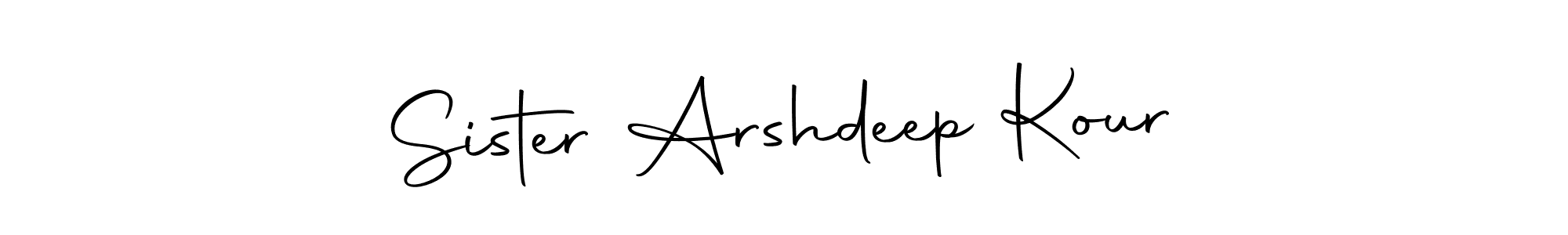 Use a signature maker to create a handwritten signature online. With this signature software, you can design (Autography-DOLnW) your own signature for name Sister Arshdeep Kour. Sister Arshdeep Kour signature style 10 images and pictures png