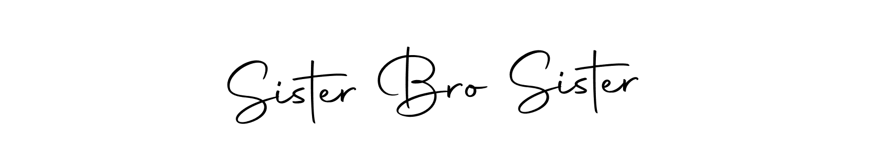 Make a beautiful signature design for name Sister Bro Sister. Use this online signature maker to create a handwritten signature for free. Sister Bro Sister signature style 10 images and pictures png