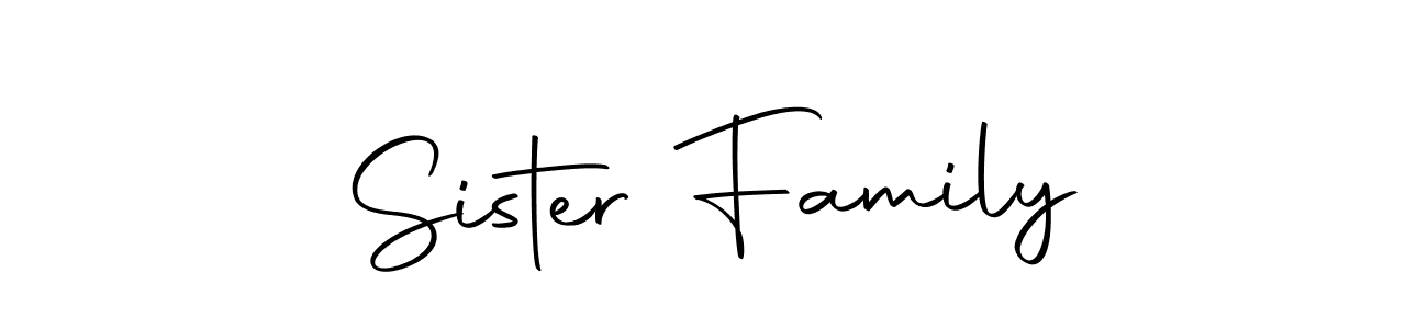 Design your own signature with our free online signature maker. With this signature software, you can create a handwritten (Autography-DOLnW) signature for name Sister Family. Sister Family signature style 10 images and pictures png