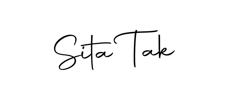 Design your own signature with our free online signature maker. With this signature software, you can create a handwritten (Autography-DOLnW) signature for name Sita Tak. Sita Tak signature style 10 images and pictures png