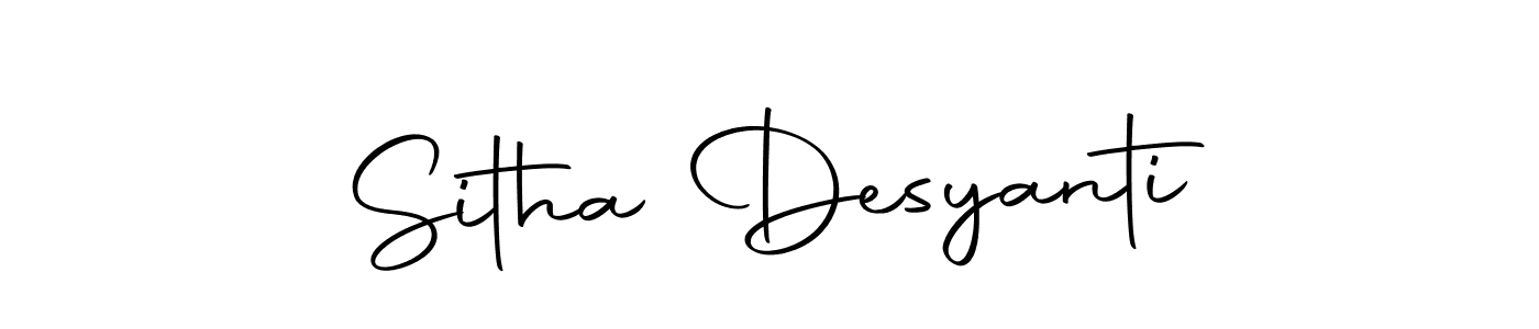 The best way (Autography-DOLnW) to make a short signature is to pick only two or three words in your name. The name Sitha Desyanti include a total of six letters. For converting this name. Sitha Desyanti signature style 10 images and pictures png