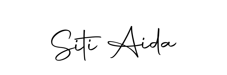 The best way (Autography-DOLnW) to make a short signature is to pick only two or three words in your name. The name Siti Aida include a total of six letters. For converting this name. Siti Aida signature style 10 images and pictures png