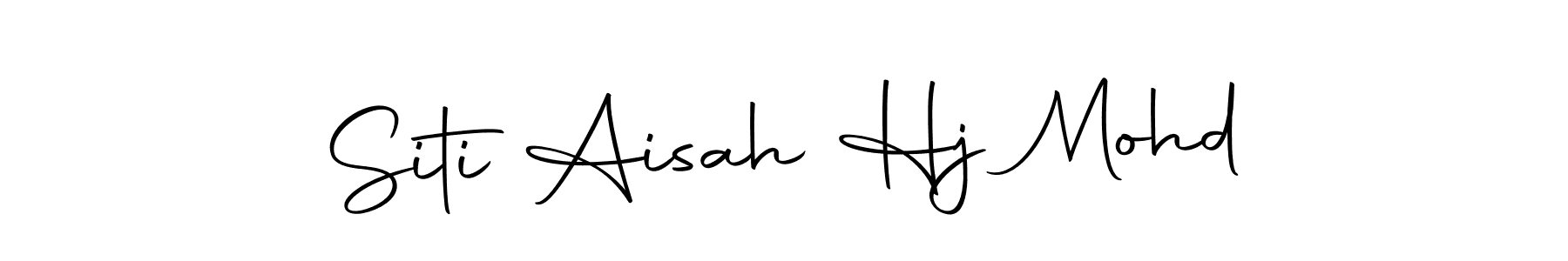 You should practise on your own different ways (Autography-DOLnW) to write your name (Siti Aisah Hj Mohd) in signature. don't let someone else do it for you. Siti Aisah Hj Mohd signature style 10 images and pictures png