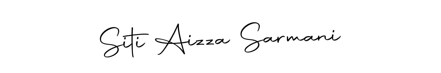 Design your own signature with our free online signature maker. With this signature software, you can create a handwritten (Autography-DOLnW) signature for name Siti Aizza Sarmani. Siti Aizza Sarmani signature style 10 images and pictures png