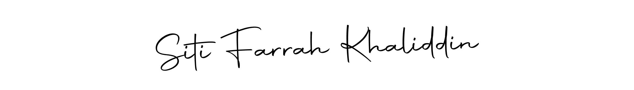 The best way (Autography-DOLnW) to make a short signature is to pick only two or three words in your name. The name Siti Farrah Khaliddin include a total of six letters. For converting this name. Siti Farrah Khaliddin signature style 10 images and pictures png