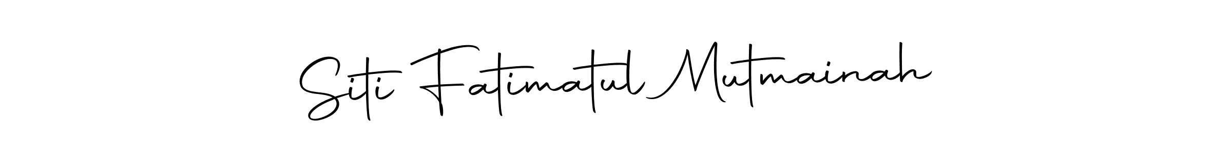 How to make Siti Fatimatul Mutmainah name signature. Use Autography-DOLnW style for creating short signs online. This is the latest handwritten sign. Siti Fatimatul Mutmainah signature style 10 images and pictures png