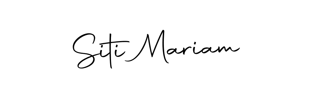 Siti Mariam stylish signature style. Best Handwritten Sign (Autography-DOLnW) for my name. Handwritten Signature Collection Ideas for my name Siti Mariam. Siti Mariam signature style 10 images and pictures png