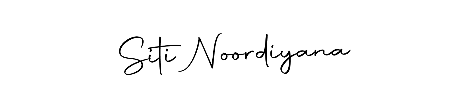 Siti Noordiyana stylish signature style. Best Handwritten Sign (Autography-DOLnW) for my name. Handwritten Signature Collection Ideas for my name Siti Noordiyana. Siti Noordiyana signature style 10 images and pictures png