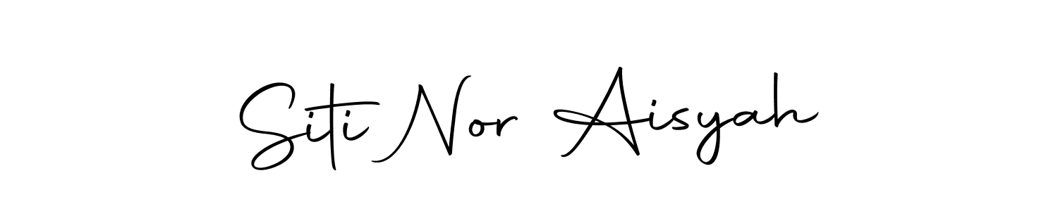 Make a short Siti Nor Aisyah signature style. Manage your documents anywhere anytime using Autography-DOLnW. Create and add eSignatures, submit forms, share and send files easily. Siti Nor Aisyah signature style 10 images and pictures png