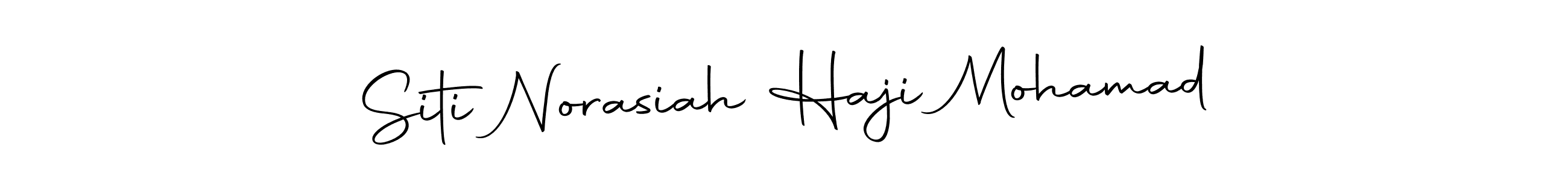 How to make Siti Norasiah Haji Mohamad name signature. Use Autography-DOLnW style for creating short signs online. This is the latest handwritten sign. Siti Norasiah Haji Mohamad signature style 10 images and pictures png