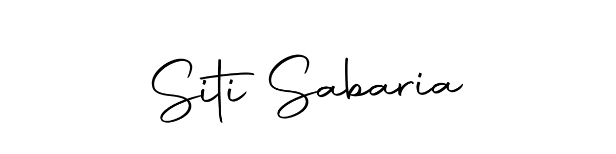 How to make Siti Sabaria name signature. Use Autography-DOLnW style for creating short signs online. This is the latest handwritten sign. Siti Sabaria signature style 10 images and pictures png