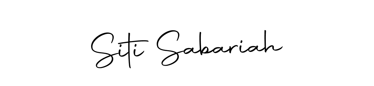 Make a beautiful signature design for name Siti Sabariah. With this signature (Autography-DOLnW) style, you can create a handwritten signature for free. Siti Sabariah signature style 10 images and pictures png