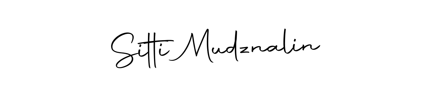 Make a beautiful signature design for name Sitti Mudznalin. With this signature (Autography-DOLnW) style, you can create a handwritten signature for free. Sitti Mudznalin signature style 10 images and pictures png