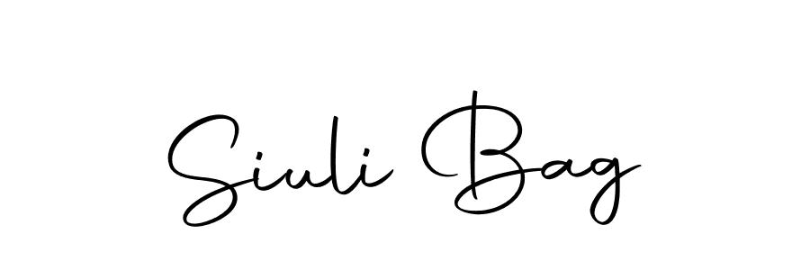 Use a signature maker to create a handwritten signature online. With this signature software, you can design (Autography-DOLnW) your own signature for name Siuli Bag. Siuli Bag signature style 10 images and pictures png