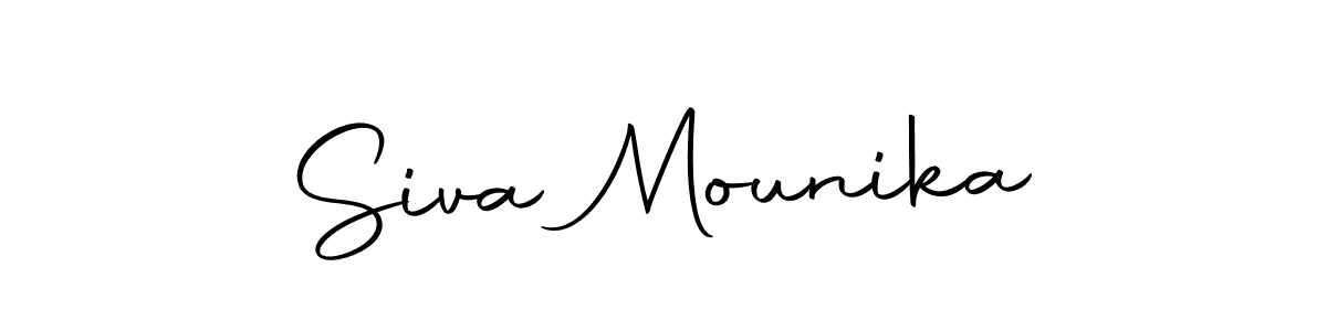 Make a beautiful signature design for name Siva Mounika. With this signature (Autography-DOLnW) style, you can create a handwritten signature for free. Siva Mounika signature style 10 images and pictures png