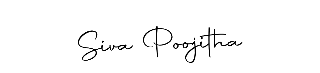 The best way (Autography-DOLnW) to make a short signature is to pick only two or three words in your name. The name Siva Poojitha include a total of six letters. For converting this name. Siva Poojitha signature style 10 images and pictures png