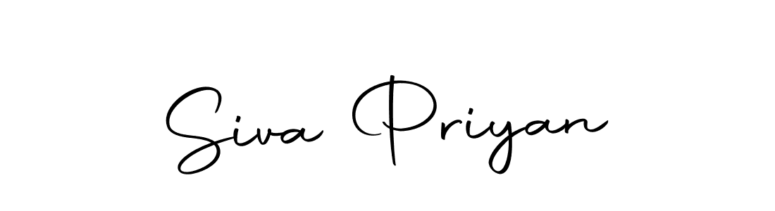 Also we have Siva Priyan name is the best signature style. Create professional handwritten signature collection using Autography-DOLnW autograph style. Siva Priyan signature style 10 images and pictures png