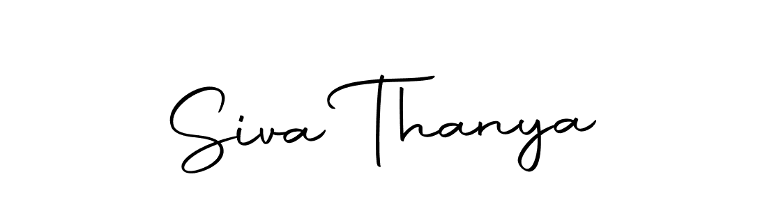 Design your own signature with our free online signature maker. With this signature software, you can create a handwritten (Autography-DOLnW) signature for name Siva Thanya. Siva Thanya signature style 10 images and pictures png