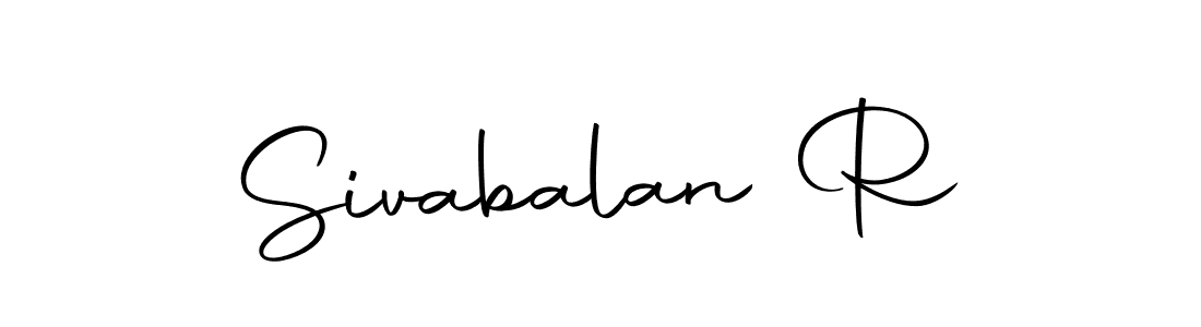 Use a signature maker to create a handwritten signature online. With this signature software, you can design (Autography-DOLnW) your own signature for name Sivabalan R. Sivabalan R signature style 10 images and pictures png