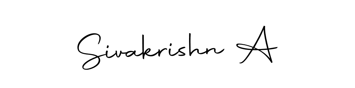 Use a signature maker to create a handwritten signature online. With this signature software, you can design (Autography-DOLnW) your own signature for name Sivakrishn A. Sivakrishn A signature style 10 images and pictures png