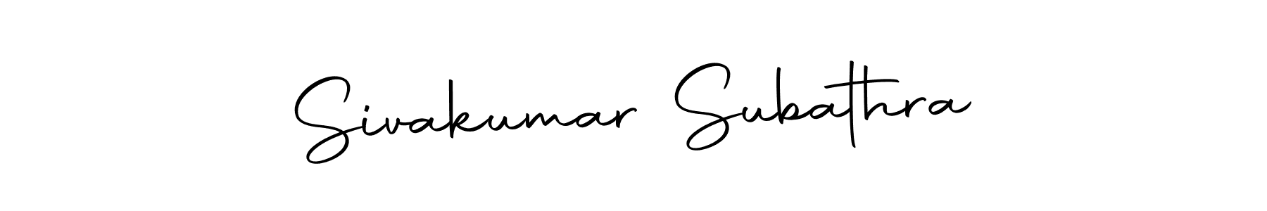 Also we have Sivakumar Subathra name is the best signature style. Create professional handwritten signature collection using Autography-DOLnW autograph style. Sivakumar Subathra signature style 10 images and pictures png