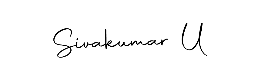 Make a beautiful signature design for name Sivakumar U. With this signature (Autography-DOLnW) style, you can create a handwritten signature for free. Sivakumar U signature style 10 images and pictures png