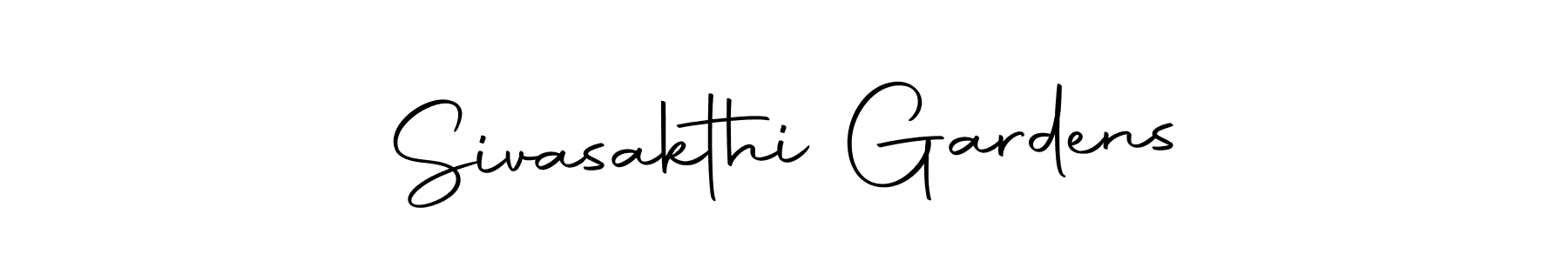 How to make Sivasakthi Gardens name signature. Use Autography-DOLnW style for creating short signs online. This is the latest handwritten sign. Sivasakthi Gardens signature style 10 images and pictures png