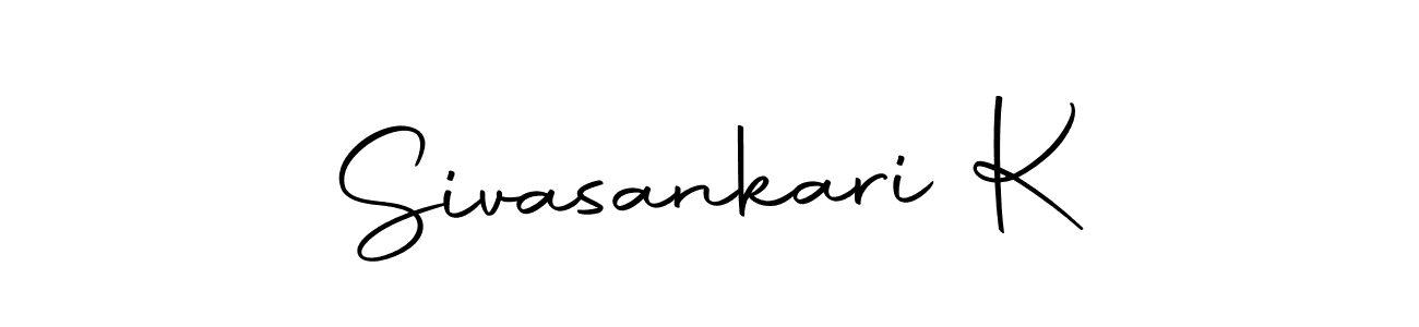 How to make Sivasankari K name signature. Use Autography-DOLnW style for creating short signs online. This is the latest handwritten sign. Sivasankari K signature style 10 images and pictures png