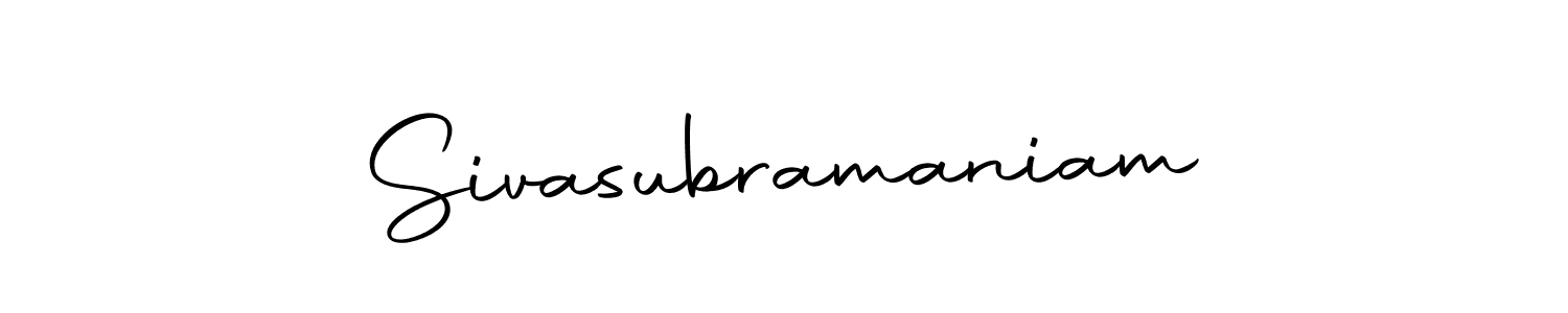 Use a signature maker to create a handwritten signature online. With this signature software, you can design (Autography-DOLnW) your own signature for name Sivasubramaniam. Sivasubramaniam signature style 10 images and pictures png