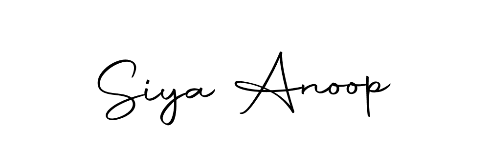 Also we have Siya Anoop name is the best signature style. Create professional handwritten signature collection using Autography-DOLnW autograph style. Siya Anoop signature style 10 images and pictures png