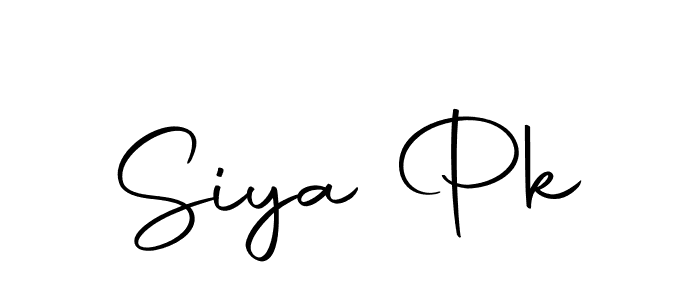 Make a beautiful signature design for name Siya Pk. Use this online signature maker to create a handwritten signature for free. Siya Pk signature style 10 images and pictures png