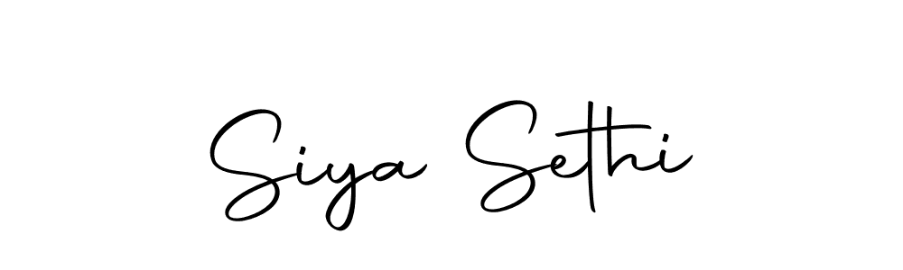 Create a beautiful signature design for name Siya Sethi. With this signature (Autography-DOLnW) fonts, you can make a handwritten signature for free. Siya Sethi signature style 10 images and pictures png