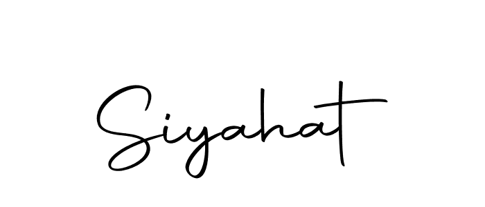 Design your own signature with our free online signature maker. With this signature software, you can create a handwritten (Autography-DOLnW) signature for name Siyahat. Siyahat signature style 10 images and pictures png