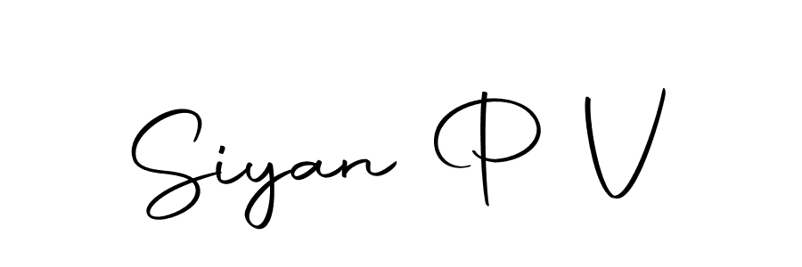 Make a beautiful signature design for name Siyan P V. Use this online signature maker to create a handwritten signature for free. Siyan P V signature style 10 images and pictures png