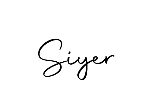 Design your own signature with our free online signature maker. With this signature software, you can create a handwritten (Autography-DOLnW) signature for name Siyer. Siyer signature style 10 images and pictures png