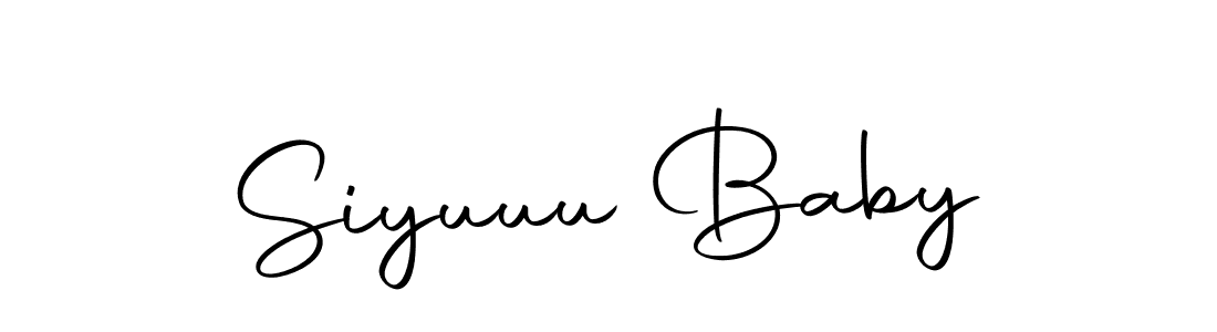 Siyuuu Baby stylish signature style. Best Handwritten Sign (Autography-DOLnW) for my name. Handwritten Signature Collection Ideas for my name Siyuuu Baby. Siyuuu Baby signature style 10 images and pictures png