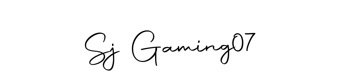 Design your own signature with our free online signature maker. With this signature software, you can create a handwritten (Autography-DOLnW) signature for name Sj Gaming  07. Sj Gaming  07 signature style 10 images and pictures png