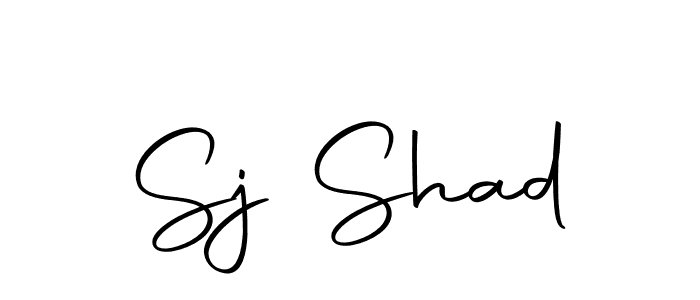 How to make Sj Shad name signature. Use Autography-DOLnW style for creating short signs online. This is the latest handwritten sign. Sj Shad signature style 10 images and pictures png