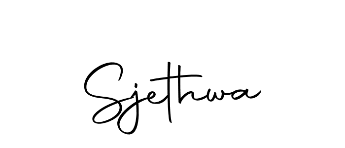 Similarly Autography-DOLnW is the best handwritten signature design. Signature creator online .You can use it as an online autograph creator for name Sjethwa. Sjethwa signature style 10 images and pictures png