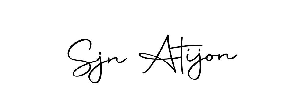 if you are searching for the best signature style for your name Sjn Atijon. so please give up your signature search. here we have designed multiple signature styles  using Autography-DOLnW. Sjn Atijon signature style 10 images and pictures png