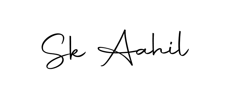 Use a signature maker to create a handwritten signature online. With this signature software, you can design (Autography-DOLnW) your own signature for name Sk Aahil. Sk Aahil signature style 10 images and pictures png