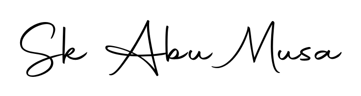 The best way (Autography-DOLnW) to make a short signature is to pick only two or three words in your name. For converting this name Sk Abu Musa. Sk Abu Musa signature style 10 images and pictures png