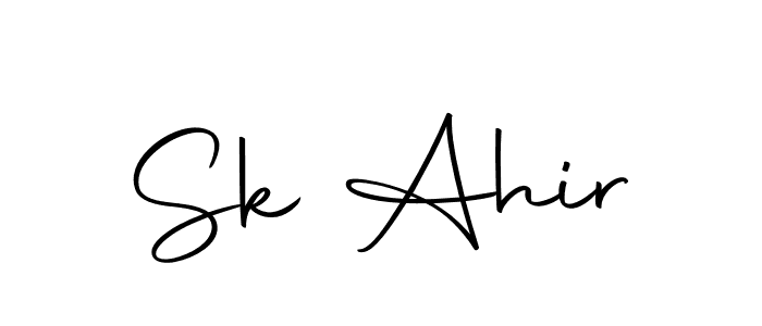 Create a beautiful signature design for name Sk Ahir. With this signature (Autography-DOLnW) fonts, you can make a handwritten signature for free. Sk Ahir signature style 10 images and pictures png