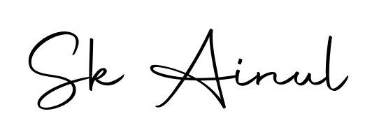 Practice writing Sk Ainul with the flow of Autography-DOLnW lettering. A fantastic source of inspiration for developing your personal signature style. Sk Ainul signature style 10 images and pictures png
