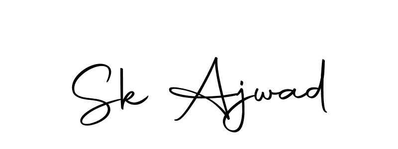 How to make Sk Ajwad name signature. Use Autography-DOLnW style for creating short signs online. This is the latest handwritten sign. Sk Ajwad signature style 10 images and pictures png