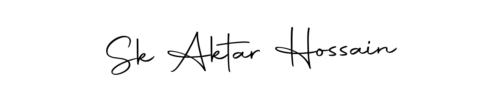 How to make Sk Aktar Hossain name signature. Use Autography-DOLnW style for creating short signs online. This is the latest handwritten sign. Sk Aktar Hossain signature style 10 images and pictures png