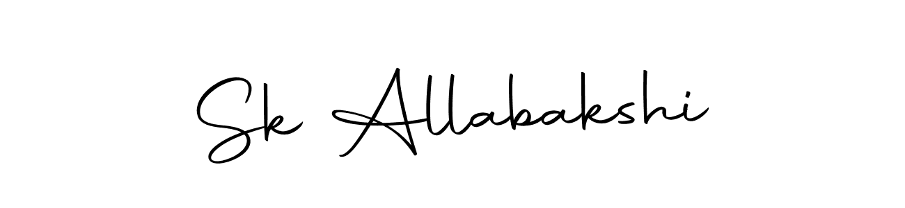 Create a beautiful signature design for name Sk Allabakshi. With this signature (Autography-DOLnW) fonts, you can make a handwritten signature for free. Sk Allabakshi signature style 10 images and pictures png