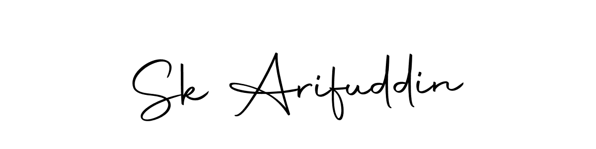 How to make Sk Arifuddin name signature. Use Autography-DOLnW style for creating short signs online. This is the latest handwritten sign. Sk Arifuddin signature style 10 images and pictures png