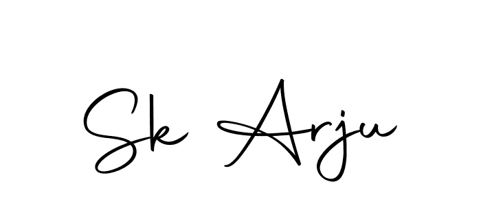 You can use this online signature creator to create a handwritten signature for the name Sk Arju. This is the best online autograph maker. Sk Arju signature style 10 images and pictures png