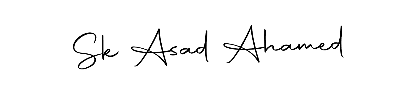 How to make Sk Asad Ahamed name signature. Use Autography-DOLnW style for creating short signs online. This is the latest handwritten sign. Sk Asad Ahamed signature style 10 images and pictures png